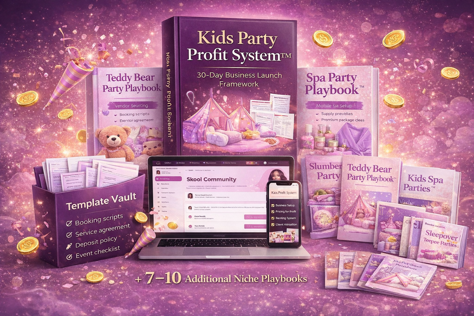 Kids Party Profit System bundle mockup