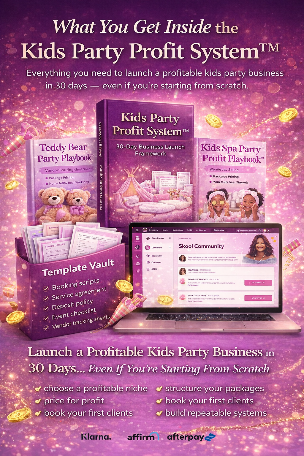 Kids Party Profit System mockup